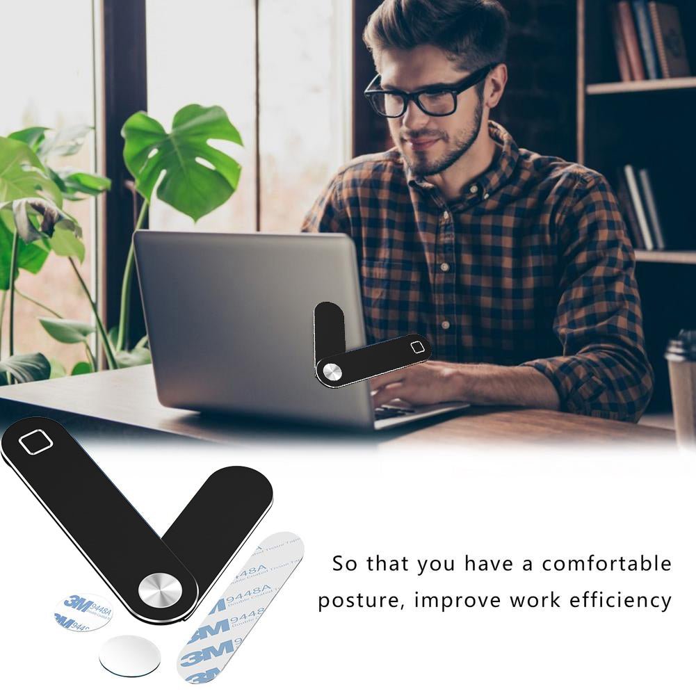 Laptop Phone Holder, Adjustable Laptop Side Mount Clip, Magnetic Laptop Monitor Mount, Computer Laptop Cellphone Stand Foldable Aluminum Expansion Bracket Tablet Clip For Dual Screen - My Intelligent BotDigitalMy Intelligent BotCJSJ190898001AZBlack55cb051510bdb0531cf84b41a949d7c5